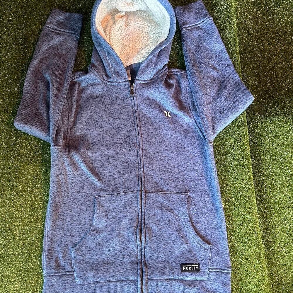 Hurley Men's Blue and Navy Hoodie